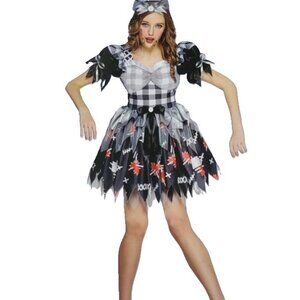 Halloween Dead Rag Doll Women Costume Cosplay Outfit , Medium, NWT